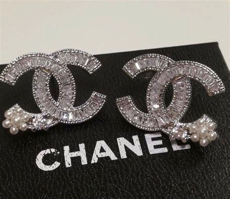 chanel cc earrings diamond|authentic Chanel cc earrings.